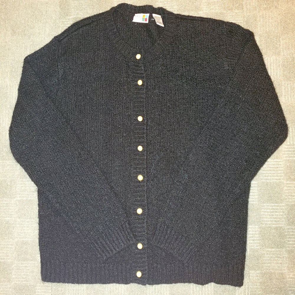 Claudia Barnes Pearl-Button Sweater